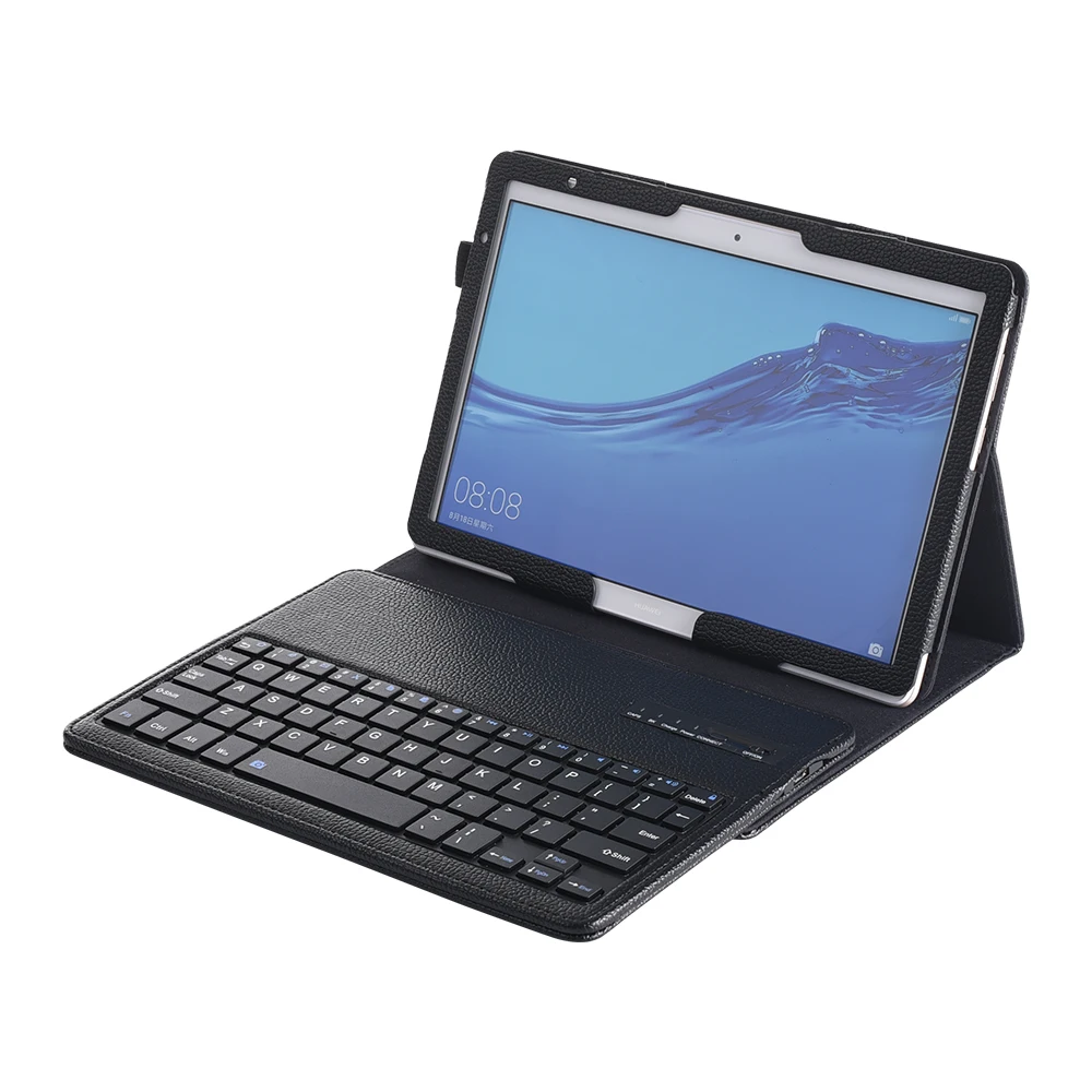 

For Huawei MediaPad M5 Lite / Honor Pad 5 / MediaPad T5 10.1 Inch Detachable American Bluetooth Keyboard PU Leather Tablet Case