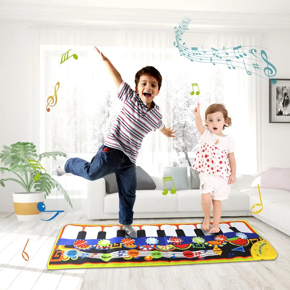 

19 Piano Keyboard Piano Musical Play Mats Kids Toys Learning Blanket Rug Musical Instrument Mat Educational Toys for Children