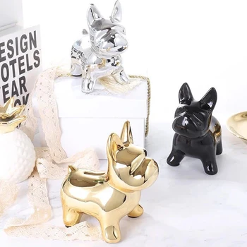 

Ceramic Piggy Bank Nordic Style Puppy Home Piggy Bank Desktop Decoration Creative Ceramic Home Decoration