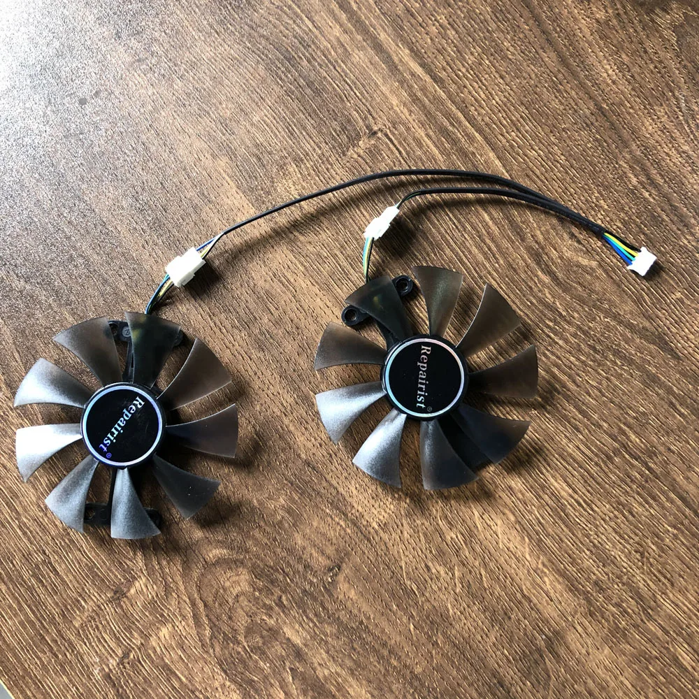 Кулер для видеокарты Repairist 2 шт./лот PowerColor Red Dragon RX480 RX580 RX470 GPU Графический кулер VGA