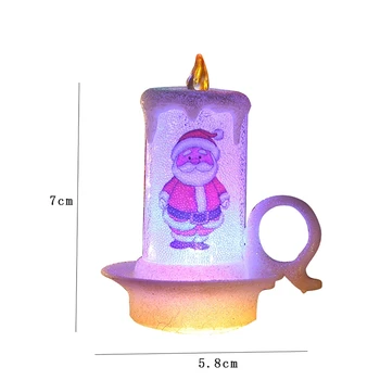 

12pc Christmas Decoration Night Candle Light LED Electronic Candle Snowman Light M0XD