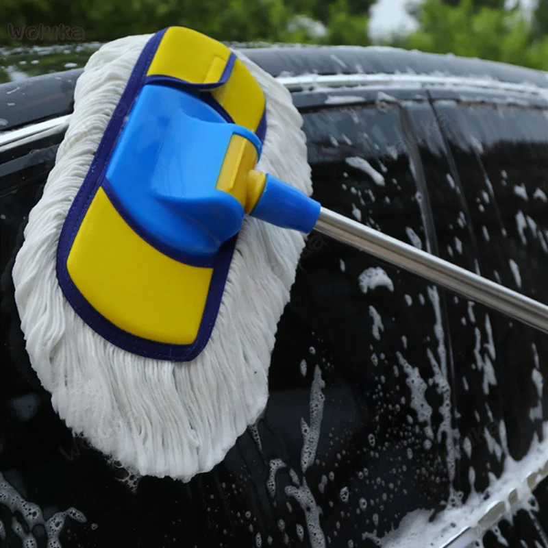 Автомобильная моющая Швабра для мытья автомобиля, удлиняющая штанга, не повредит, автомобильная губка, специальная телескопическая Автомобильная щетка без хлопка CD50 Q02