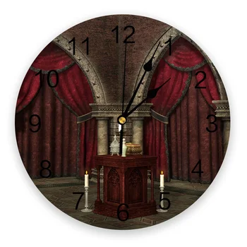 

Gothic Mysterious Dark Room Wall Clock Silent Non Ticking Kids Room Decorative Clock for Home Living Room Bedroom