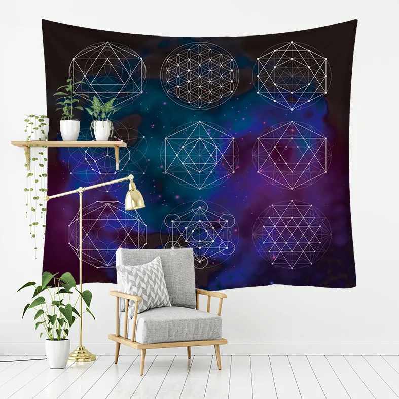 Загадочное созвездие, астрология гобелен Звездный Университет печати настенные висящие декорации ткань домашний декор