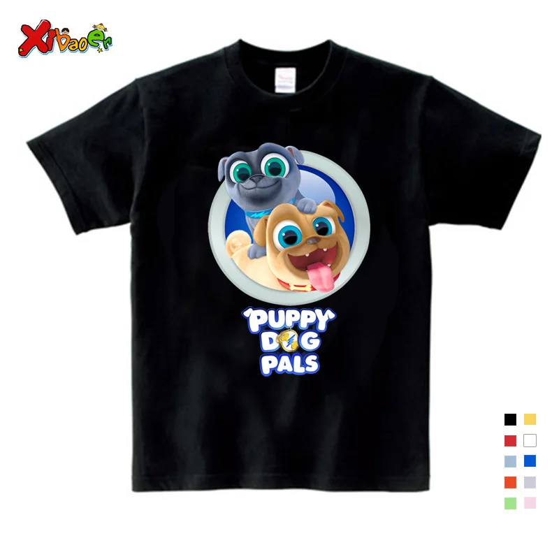Kids T-shirt Забавный мультяшный щенок, друзья, толстовки с капюшоном для мальчиков, толстовки и свитшоты для девочек, От 2 до 8 лет, детские толстовки и свитшоты - Цвет: Kids T-shirt