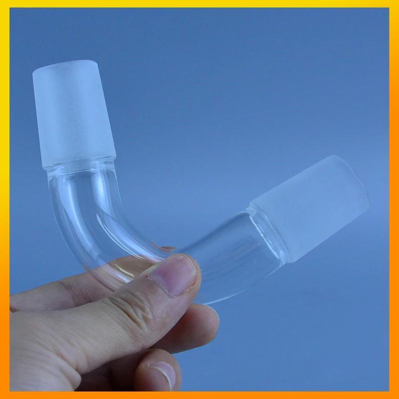 Lab Glass Supplies Lab Glass Adapter Glass Distillation adapter Distilling Head 75 Degrees bend Standard Ground Mouth Standard mouth 24/29 Used for distillation unit