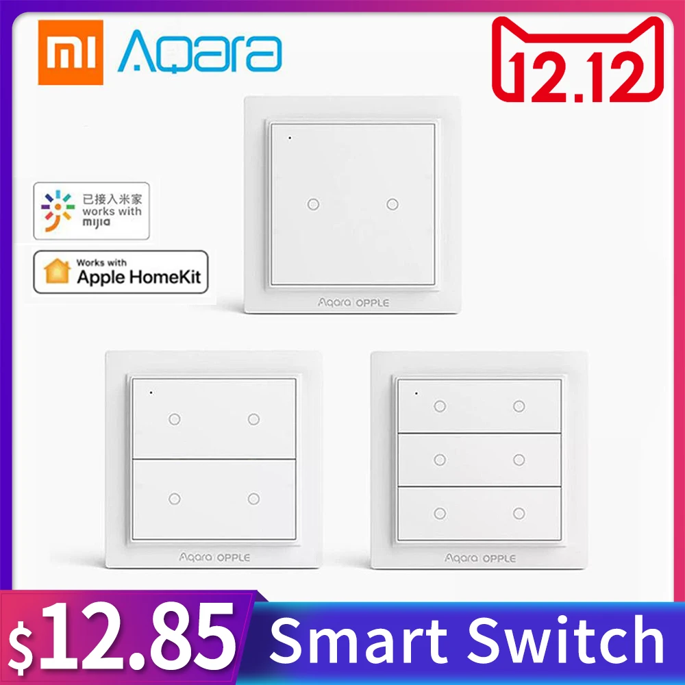 

2019 New International Version Xiaomi Aqara Opple Wireless Smart Switch ZigBee 3.0 Work With Mijia App Apple HomeKit Wall Switch