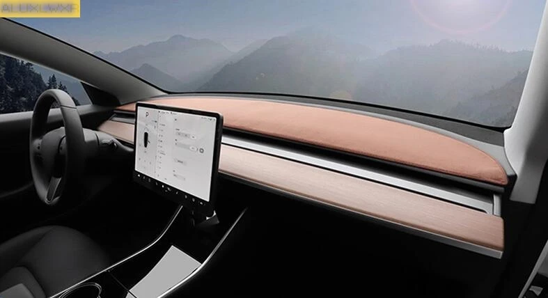 Высококачественная фланелевая Накладка для приборной панели для tesla модель 3 коврик для защиты от солнца приборная панель покрытие для ковров автомобильные аксессуары