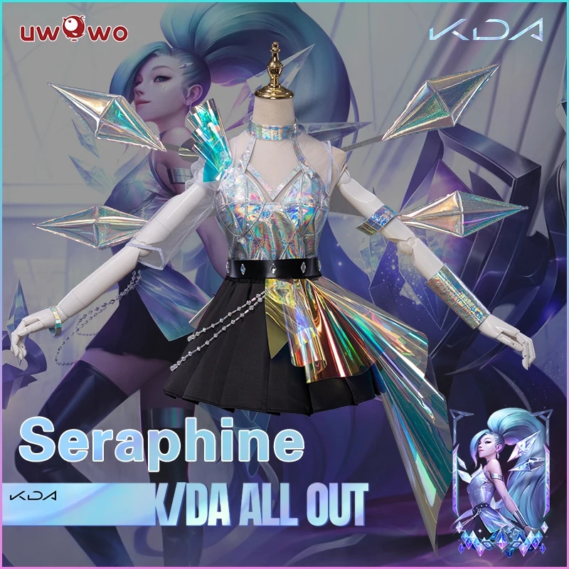 

Pre-sale Uwowo K/DA All Out Seraphine Cosplay Costume League of Legends LOL The Starry-Eyed Songstress