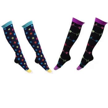 

2 Pairs Soft Compression Socks For Adults Athletic Sports Running Travel