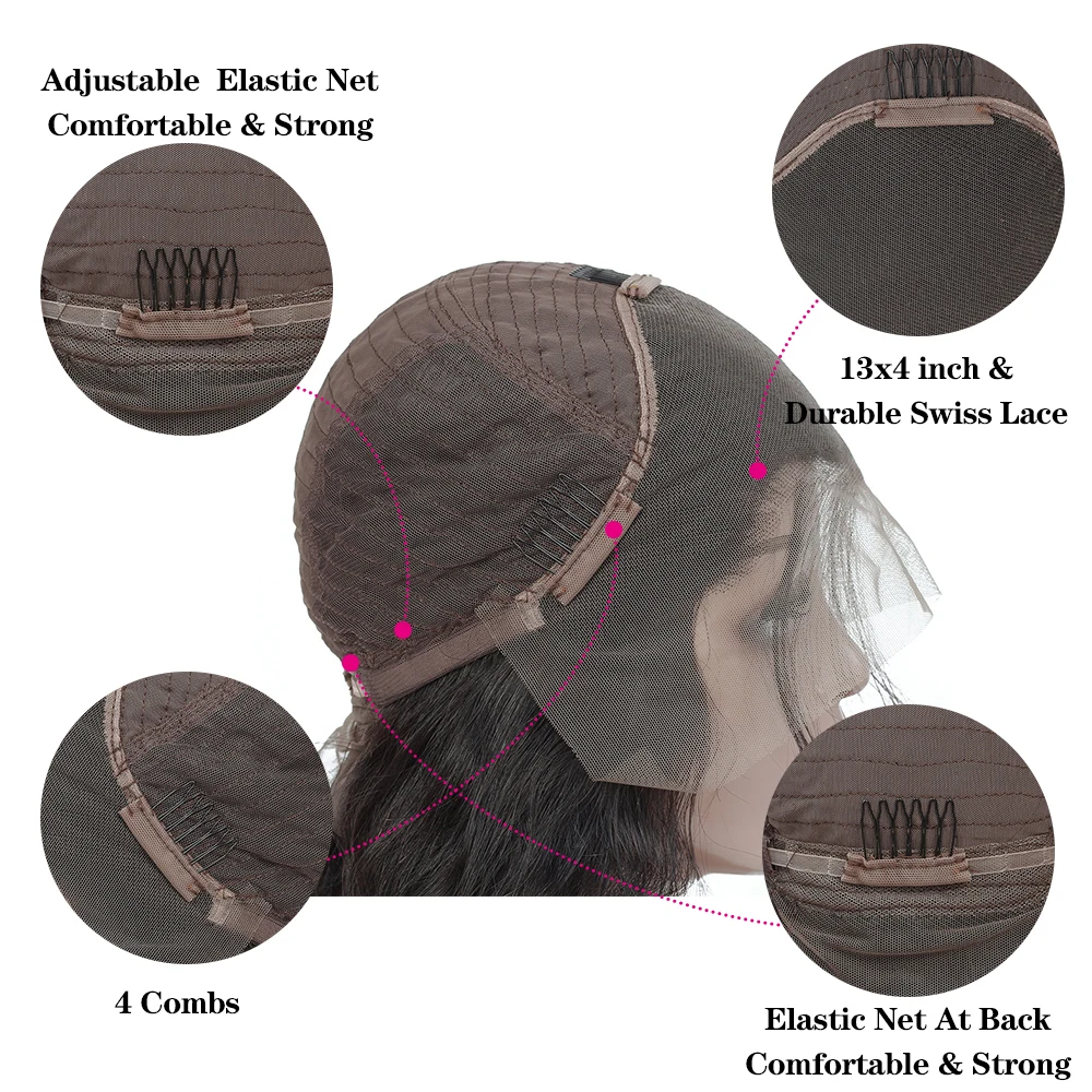 Moxika, перуанские человеческие волосы, парик на кружеве, перуанские волнистые парики, предварительно выщипанные волосы, 13*4, кружевные передние парики для черных женщин