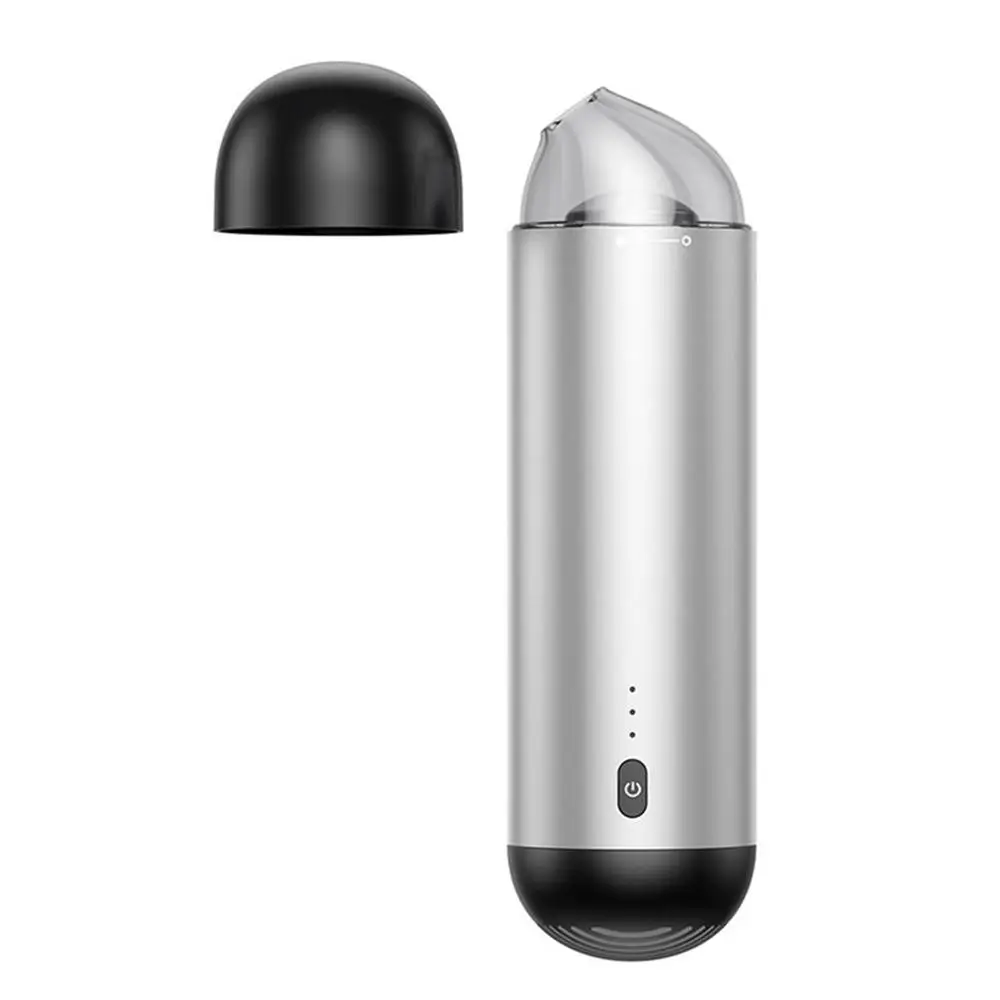 Silver Space Capsule Wireless Vacuum Cleaner Mini Handheld Portable Car Dual-Use Vacuum Cleaner Car Vacuum Cleaner - Цвет: Silver