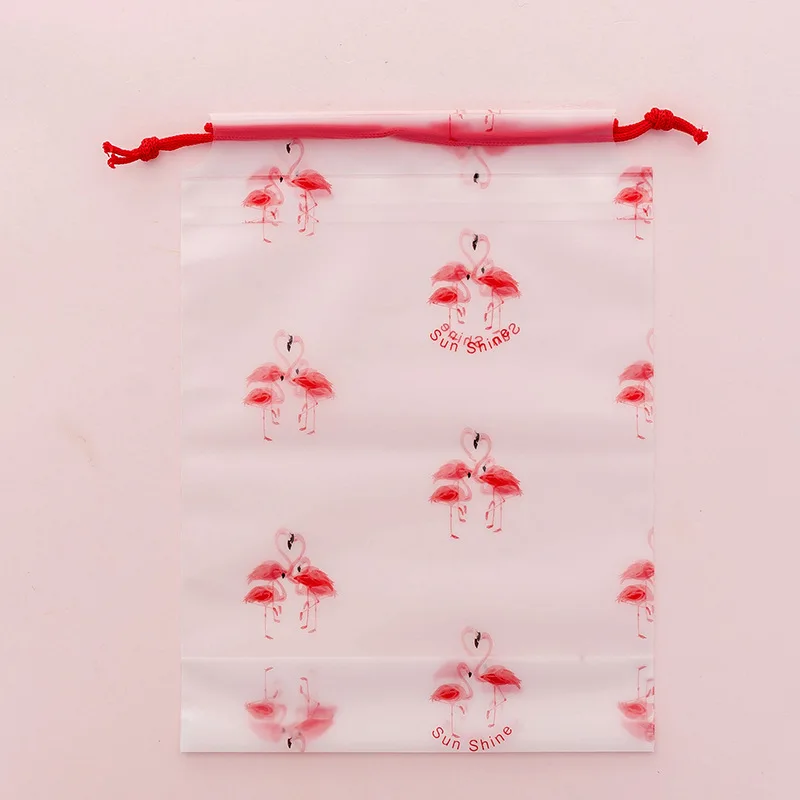 Творческий Фламинго шнурок Сумка-кисет, прозрачный, для путешествий, сумка для хранения Костюмы отделка запечатывания сумка для хранения - Цвет: M