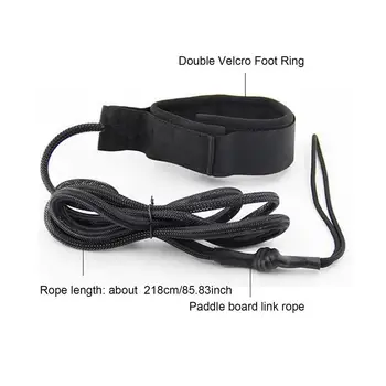 Surfboard Foot Rope Adjustable Safety Ankle Cuff Surfing Board Rope Leg Foot Leash Sup For Stand Up Paddle Accessories 85.83inch 6