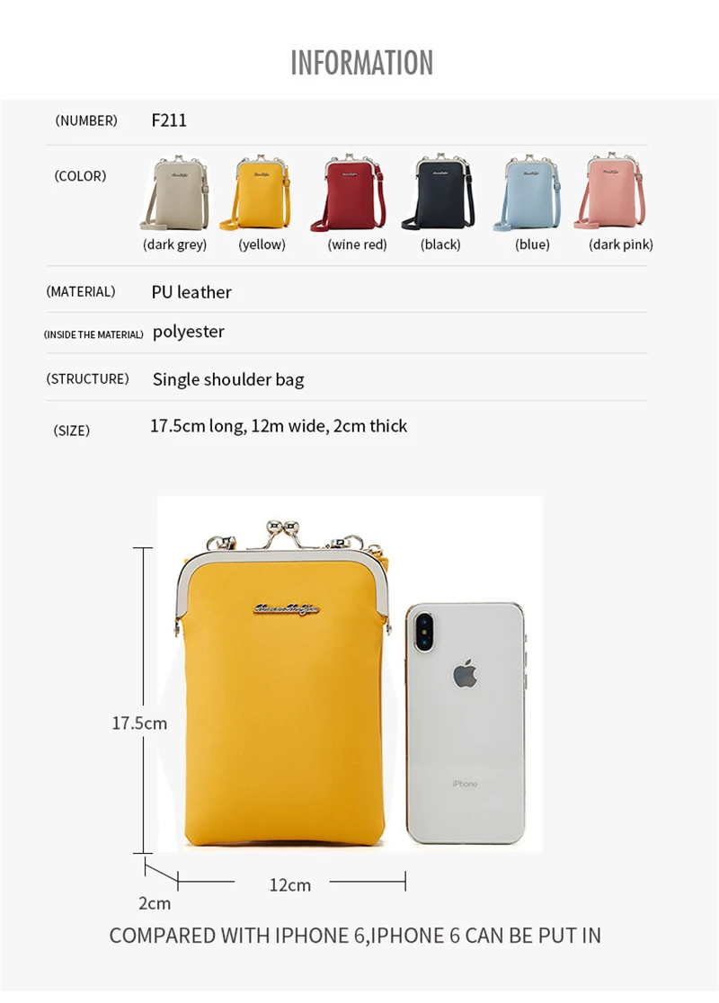 Женская сумка через плечо упаковка для мобильного телефона сумки на плечо женская сумка-мессенджер вместительная сумка летняя Кредитная клатч для карт кошелек