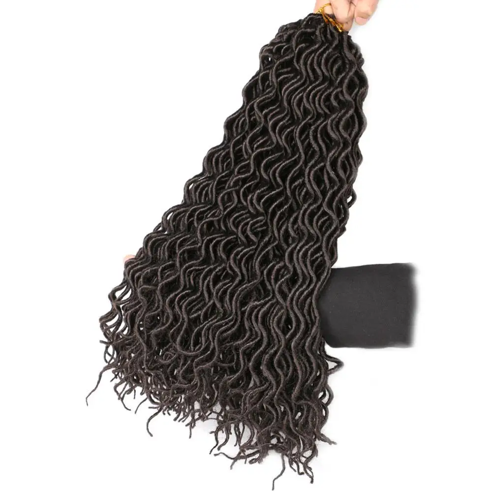 DAIRESS 1" глубокие искусственные локоны в стиле Crochet волосы стиль дреды наращивание 24 корня кудрявые крючком косы богиня Locs плетение волос - Цвет: #4