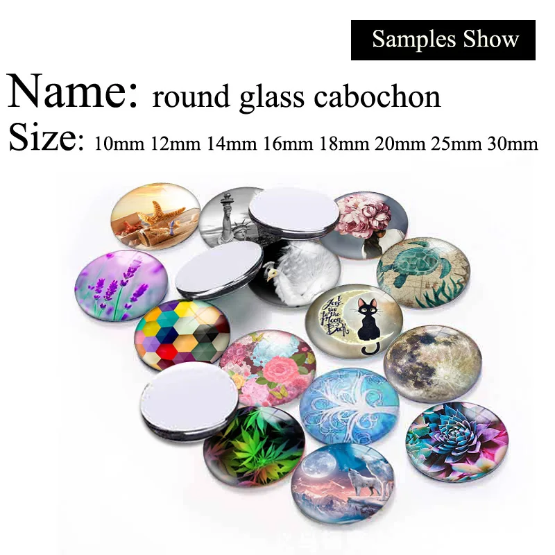 10mm 14mm 16mm 12mm 20mm 25mm 393 12pcs/lot Zodiac Mix Round Glass Cabochons Jewelry Findings 18mm Snap Button Charm Bracelet