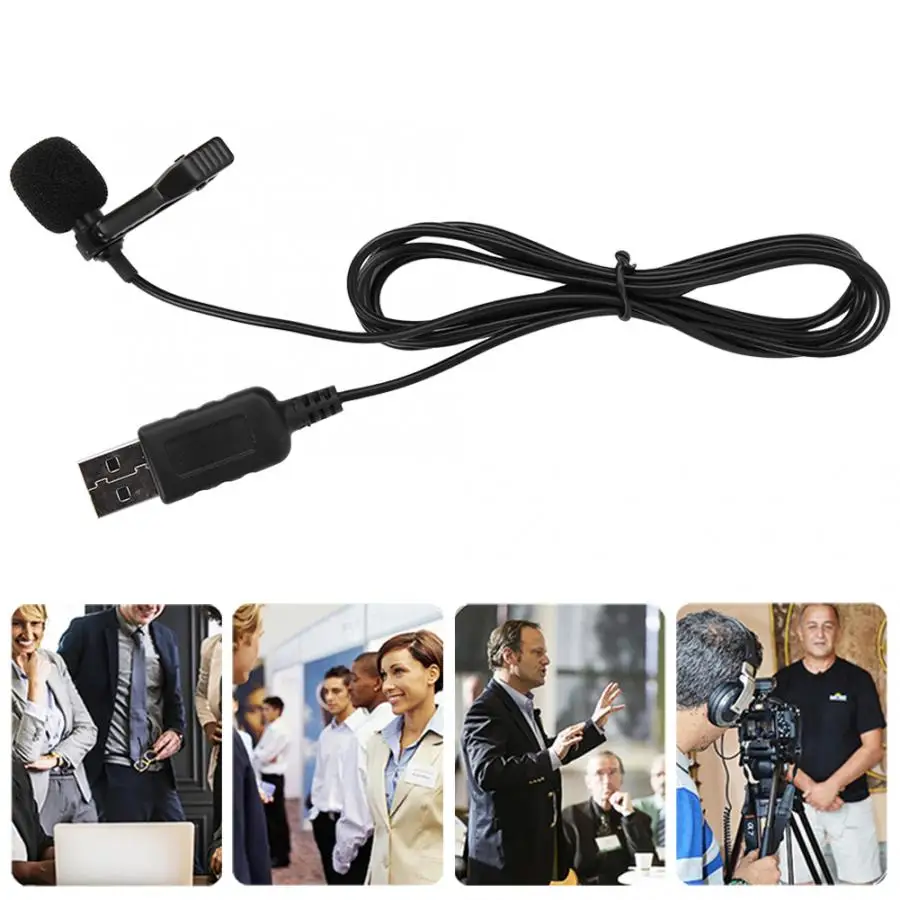 USB клип на компьютер микрофон всенаправленный мини микрофон конденсатор для ПК микрофон