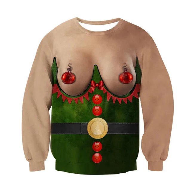 Уродливый Рождественский свитер для женщин/мужчин, новогодний пуловер с 3D принтом, зимние топы, одежда для влюбленных, Джерси, Mujer Kersttrui - Цвет: Лаванда
