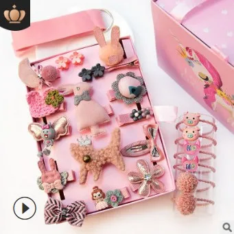 12 компл./лот 24 шт./компл. DIY многофункциональное ткани детские заколки для волос, комплекты одежды принцессы, резинки для волос уход за волосами& Аксессуары для укладки инструменты HA637