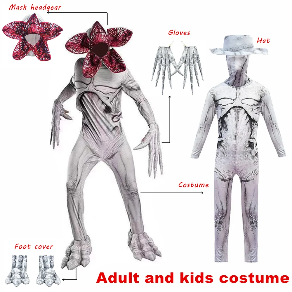 Детский костюм Demogorgon для косплея крепости на Хэллоуин очень странные дела 3