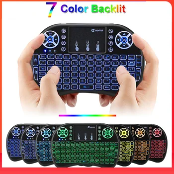 

i8 Mini Keyboard 7 Color Backlit Air Mouse 2.4Ghz Wireless English Russian Spanish Multi Language Mini Keyboard Remote Control