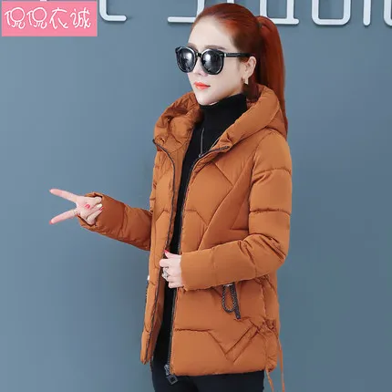 Kpop зимнее пальто для женщин M-3XL Хлопковая женская куртка с капюшоном модная короткая Хлопковая женская парка для девочек Высококачественная теплая верхняя одежда