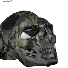 Охотничья страйкбольная тактическая стрельба оборудование череп мессенджеры унисекс полная защитная маска шлем Paintsball аксессуары