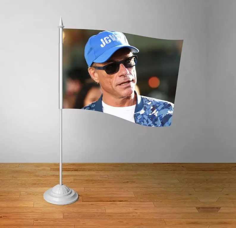 Флажок настольный Jean-Claude Van Damme Жан-Клод Ван Дамм №4 | Дом и сад