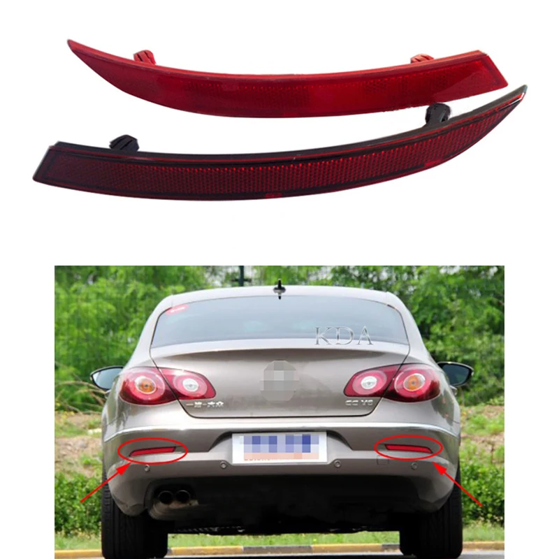 Auto Left Right Rear Bumper Reflector Warning Light Strip Bar for VW CC 2008 2009 2010 2011 2012 3C8945105B 3C8945106B | Автомобили и