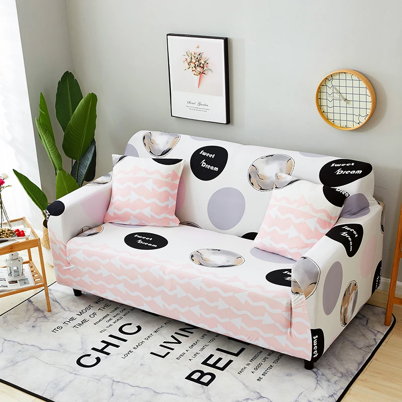 Цвет розовый; круглый носок; для диванов эластичный секционный диван Чехлы для диван в гостиной крышка Чехол протектор мебели 1/2/3/4 местный