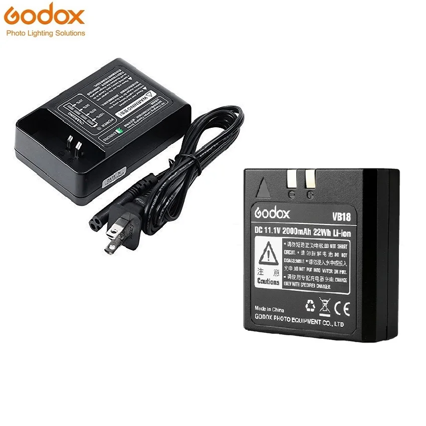 Godox Lithium-Ion Battery Pack with Battery Charger for V850 V850II V860C/N V860II-C/N/S/O/F (11.1V 2000mAh)  VB18