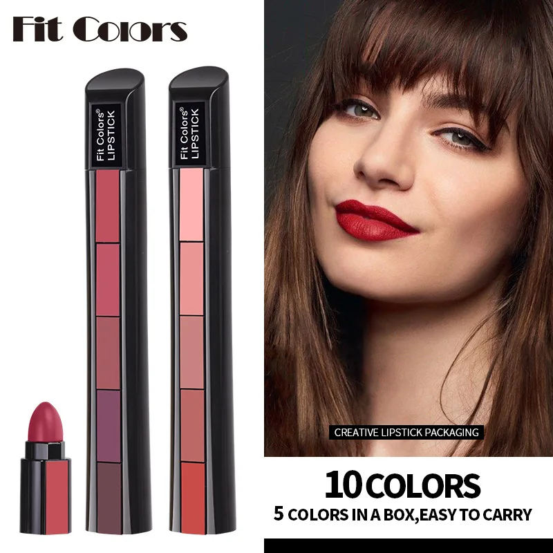 Помада Fit Color s бархатная матовая 5 цветов соблазнительный красный антипригарный