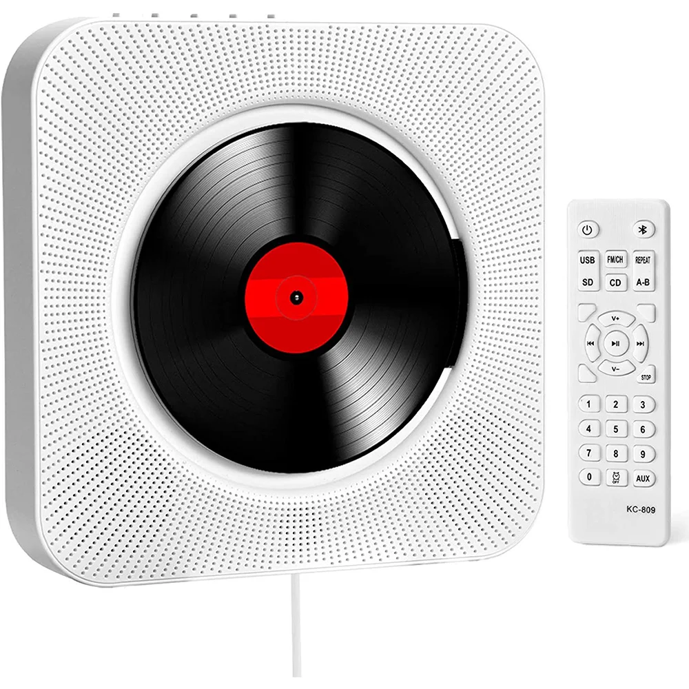 Настенный CD-проигрыватель FM-радио Bluetooth USB портативный музыкальный проигрыватель