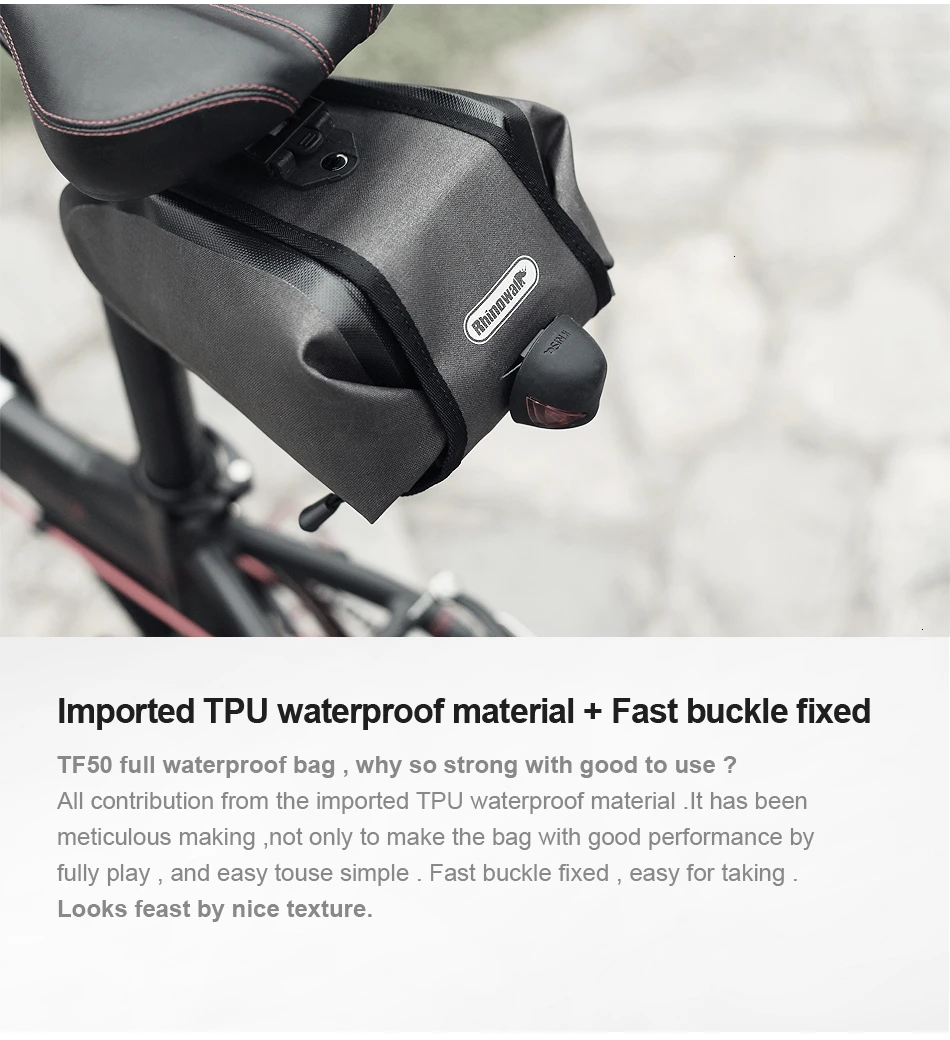 RHINOWALK велосипедное седло сумка ТПУ полная непромокаемая велосипедная сумка для MTB велосипедное седло заднее сиденье быстросъемная Подседельный штырь посылка