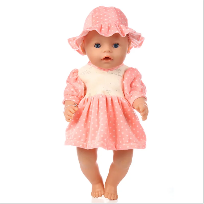 Born Baby Doll Одежда Аксессуары подходит 18 дюймов 43 см Единорог плюшевая шляпа белый красный Звезда узел пряжа юбка костюм для ребенка фестиваль подарок - Цвет: Q-105