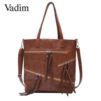 

Vadim Large Capacity Casual Tote Bag Women Handbags Tassel Female Top-handle Bags Shoulder Ladies Crossbody Bag Brand Sac Femme