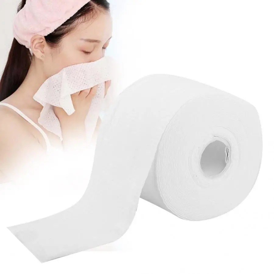 Одноразовая портативная туалетная бумага для удаления лака для ногтей, ватный рулон, бумага для очистки лица, бумажное полотенце