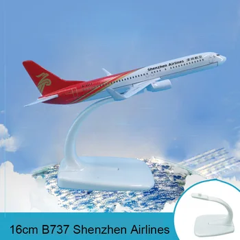 

16cm Metal Aircraft Model B737 Shenzhen Airlines Aviation Model Shenzhen China Boeing 737 Airplane Flying Model Creative Gifts