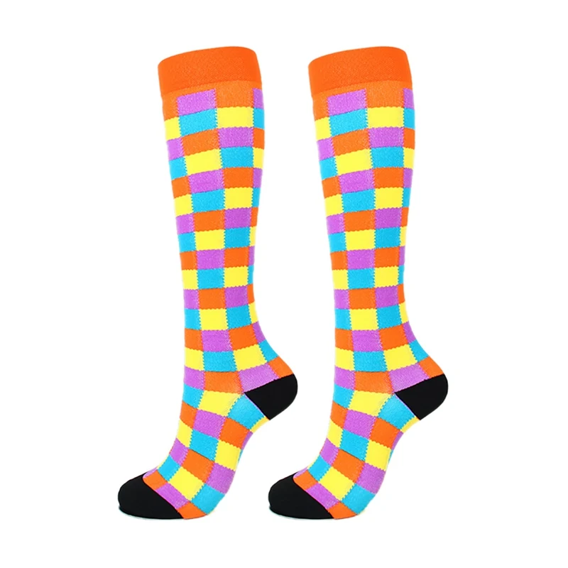 Компрессионные носки для мужчин и женщин, спортивные гольфы для бега, поддерживающие, унисекс, для улицы, для гонок, длинные гольфы, велосипедные носки - Цвет: YD