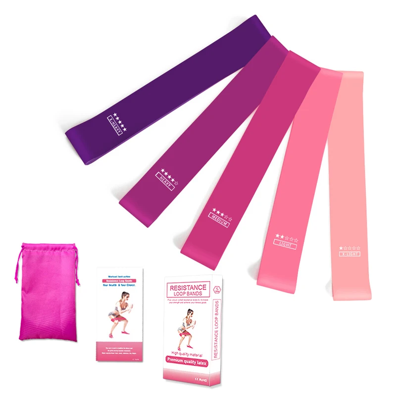 Ленты для кроссфита для йоги 5 цветов Резиновый тренировочный трос для занятий спортом Пилатес расширитель фитнес-резинка Тренажерное Оборудование для тренировки