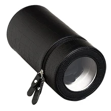 Цилиндрические автоматические часы из искусственной кожи с одним слотом