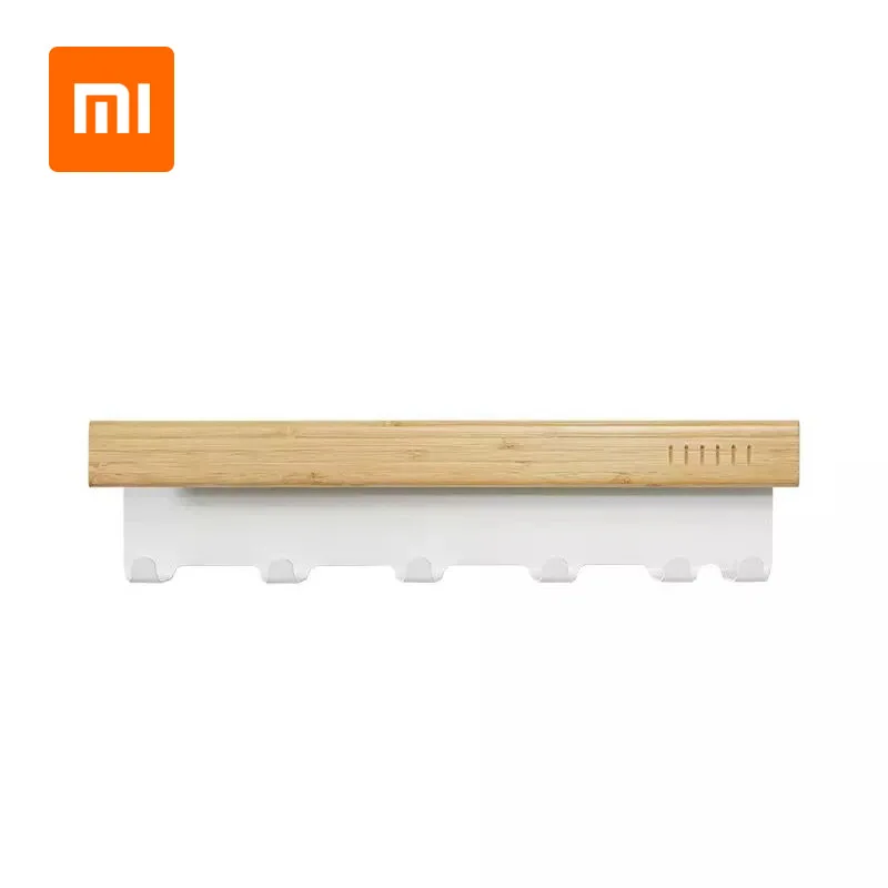 Xiaomi деревянный Нержавеющая сталь одежды крюк стены сумка для наушников ключ Вешалка дверь кухни, ванной Полотенца нержавеющие полки - Цвет: Wood color