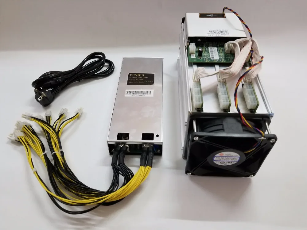Майнер AntMiner S9 13 5 T б/у с блоком питания 1800 Вт биткоинов Asic BTC BCH лучше чем Antminer t 14t S9k