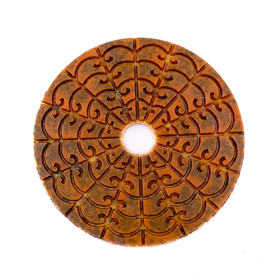 RIJILEI 4PCS 4inch Super Diamond polishing pads Copper metal bond wet polishing pad for granite marble stone Grinding Disc