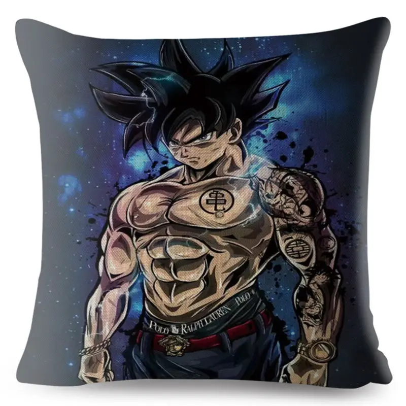 Мода Dragon Ball тату Сон Гоку наволочка домашний декор чехол для подушки с мультяшным принтом японские подушки с аниме чехол для дивана 45*45 см - Цвет: 6