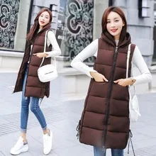 Korean-style Winter Mid-length Women's Thick Cotton-padded Clothes over-the-Knee Large Fur Collar Slim Fit Coat Large Size
