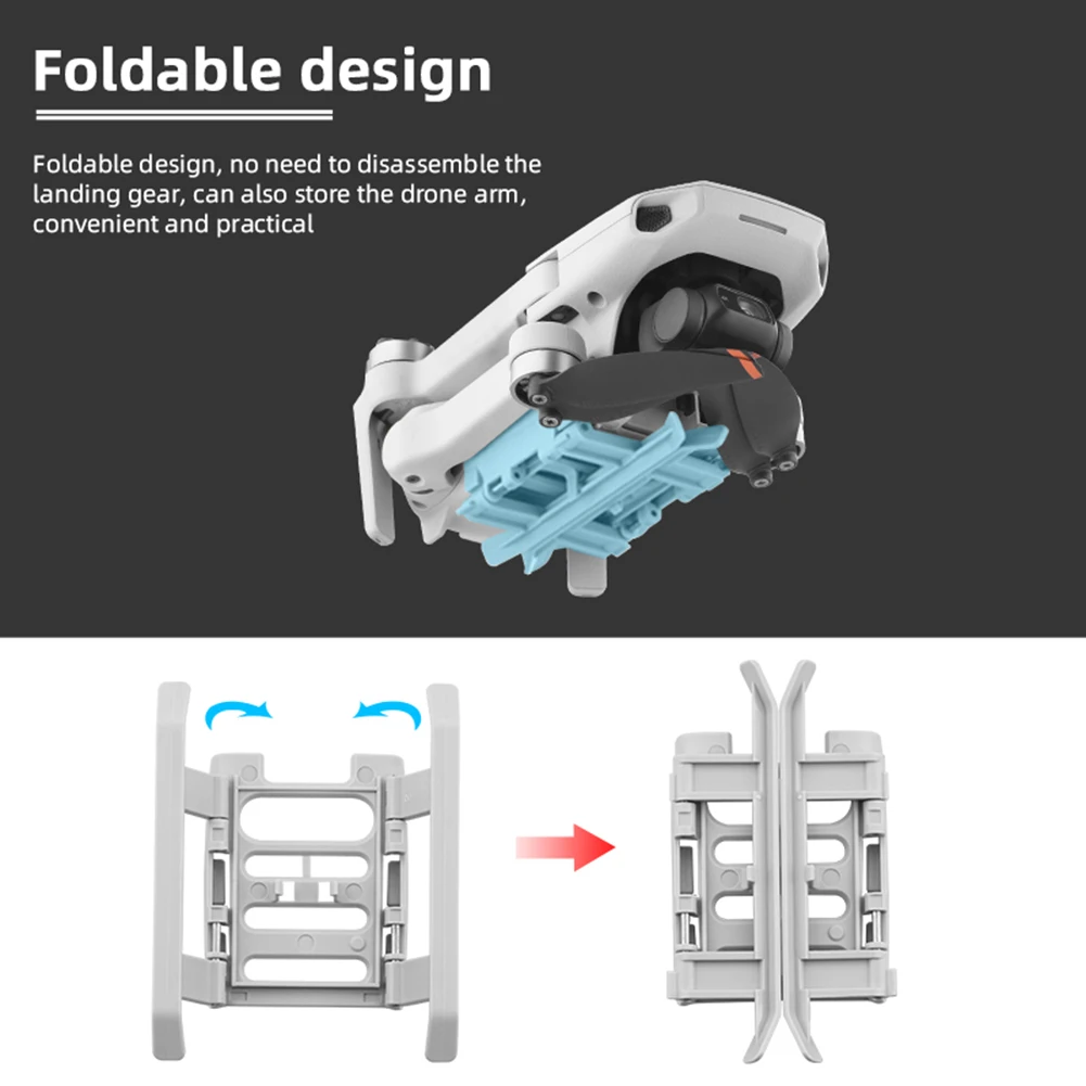 Drone Foldable Landing Gear For DJI Mini SE/Mini 2/Mavic Mini Extended Height Leg Support Protector Stand Skid Drone Accessories