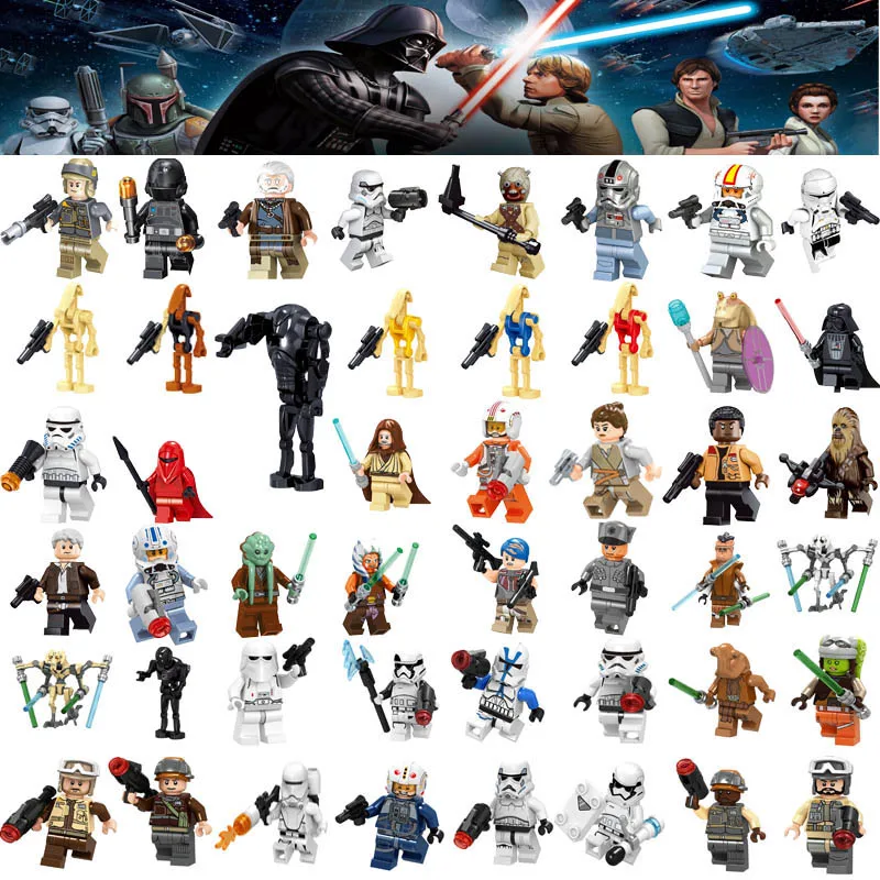 

Single Sale Star Wars Building Block Han Solo Luke Darth Vader Yoda Leia Toys Compatible Starwars Figures