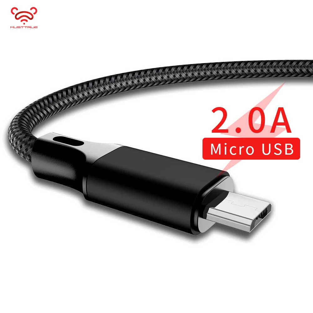 

MUSTTRUE Micro USB Cable For Xiaomi Redmi Note 5 Pro Fast Charging Microusb Cable For Samsung Sony Oneplus Android Data Cable